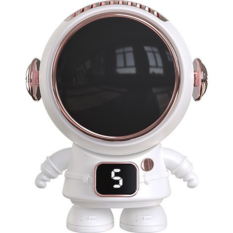 Ventilateur portable, sans ailettes, de bureau, mignon, ventilateur de cou astronaute, 5 vitesses, léger, élégant, petit, ventilateur de poche (1/5)