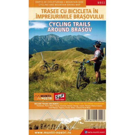 Brașov y alrededores. Mapa de ciclovías MB03. Schubert & Franzke