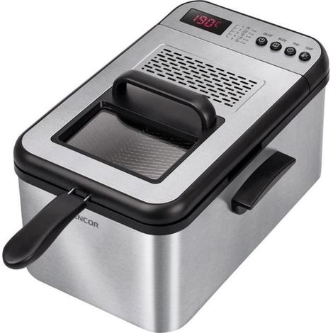 Friteuse électrique - Sencor - SFR 8200SS - 2200 W - 3,2 L - Noir/Acier Inoxydable (1/5)