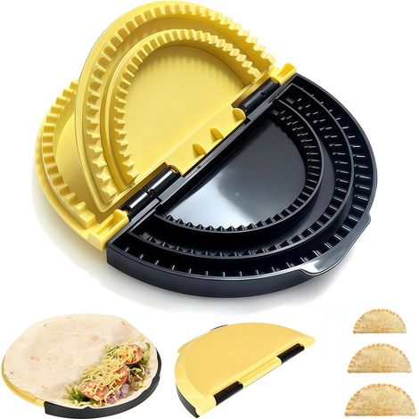 Tortilla Sealer and Crimper for 6, 8, 10 inch Wraps 3-in-1 Manual Press for Homemade Burritos, Quesadillas, Tacos and Calzones (1/5)