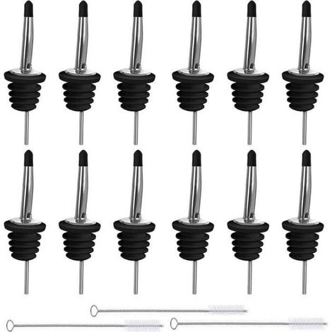 Verseurs de Bec de Bouteille - Premium - Acier Inoxydable - Caoutchouc - 3 Brosses Incluses - Durable (1/4)