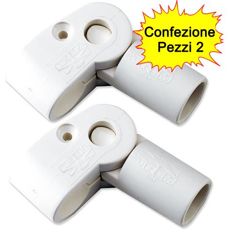 Snodo plastica per tendalino cappottina esterno mm 20 a 90 gradi pezzi 2