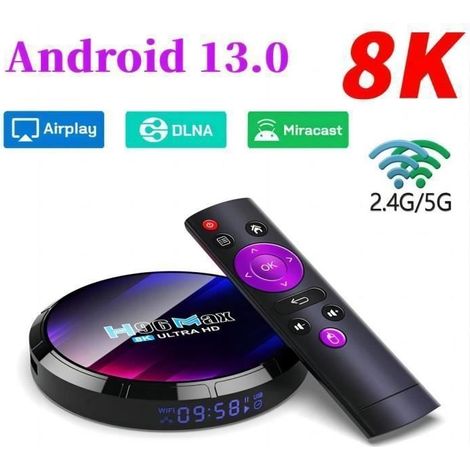 Nouveau Android 13.0 Smart TV BOX H96 MAX BOX Décodeur Netflix Media Player 2GB 16GB Rockchip RK3528 2.4G/5G WiFi 6 boîte (1/5)
