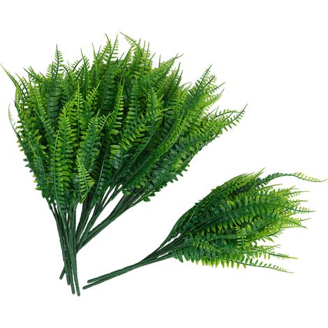 12pcs Artificial Plants Greenery Simulation Plants Fern Wort Fake Grass for House Office Garden Wall Decor (1/5)