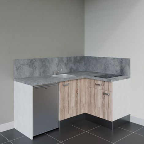 Kitchenette d'angle KA01L-PT électroménager inclus (1/4)