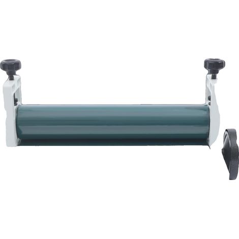 Plastificadora en frío, 35 cm de ancho, funcionamiento manual, presión de rodillos ajustable, color blanco, ideal para fotos y documentos. (1/5)