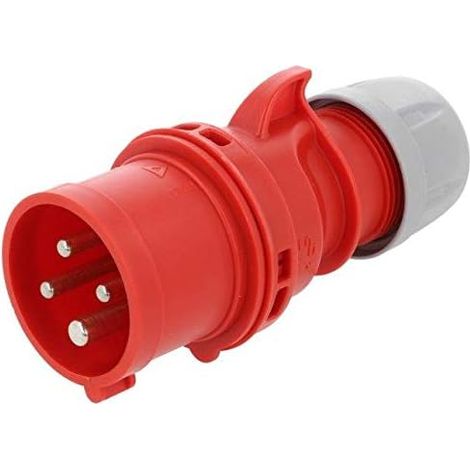 1 Connecteur mâle triphasé 16A, prise IEC 60309 IP44, montage sur fil pour industrie