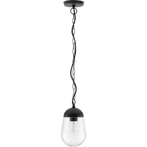 Merano Banff Globe Suspension Plafonnier Gris Foncé Aluminium, Verre LED E27 110-240 Volt IP54