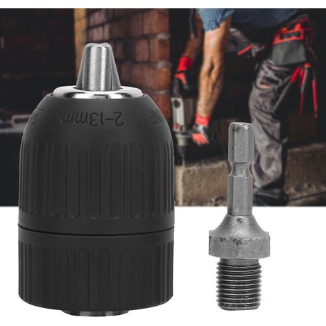 Boîtier en plastique, mandrin de perçage sans clé 2,0-13 mm, filetage 1/2-20UNF, tige de connexion hexagonale 1/4". (1/5)