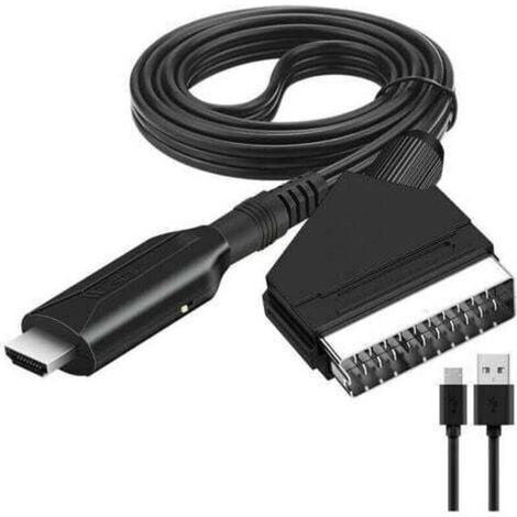 Câble SCART vers HDMI - Adaptateur SCART vers HDMI - Convertisseur audio vidéo tout-en-un SCART vers HDMI 1080p/720p (1/5)