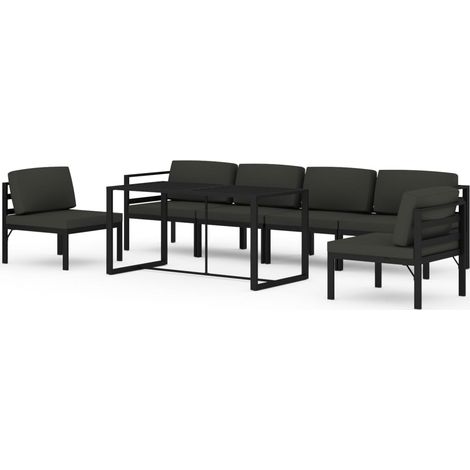Maison Exclusive - 7-tlg. Garten-Lounge-Set mit Kissen Aluminium
