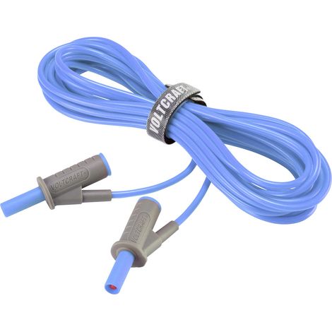 VOLTCRAFT MSB-501 Sicherheits-Messleitung Lamellenstecker 4 mm Lamellenstecker 4 mm 5.00 m Blau 1 St (1/4)