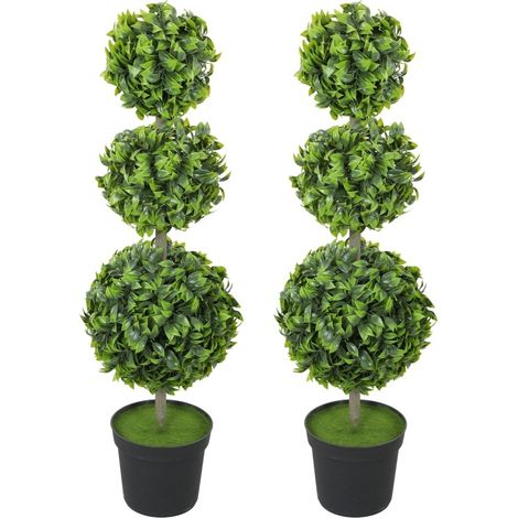 Set di 2 piante artificiali in vaso, verde, 100 cm (1/5)