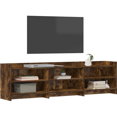 Mobile TV  Armadietto TV  Mobile Porta TV 168 x 33 x 47 cm Rovere Fumo Legno ingegnerizzato