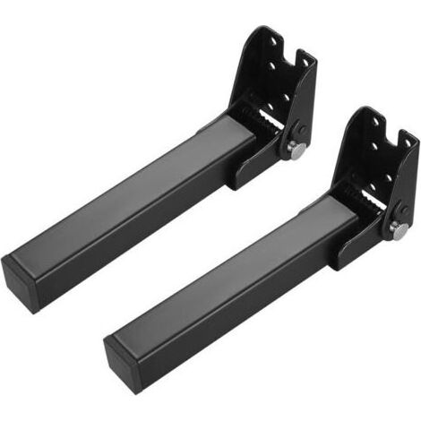 2 Pcs Pieds de Meubles Pliables, Pieds de Table en Métal Noir, Pieds de Canapé, Pieds de Bureau, Pieds de Lit Pliables, Pieds d'Armoire pour Meubles Canapé Table Placard Pieds 20CM (1/5)