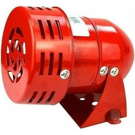 Alarme sirène Ruikalucky, puissante alarme sirène extérieure 220 V, sirène moteur rouge 120 dB, alarme bateau industriel (1/4)