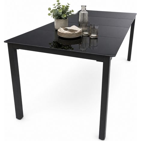 Alu Tavolo da giardino in vetro Balcone Tavolo 189x90 73x189x90 - VCM (1/3)