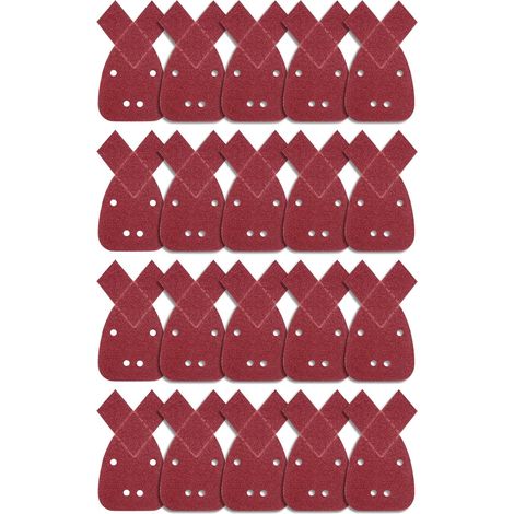 20 Stück Dreieck Schleifblätter Körnung 40, Schleifpapier für Detail-Hand-Schleifmaschine Maus Schleifer