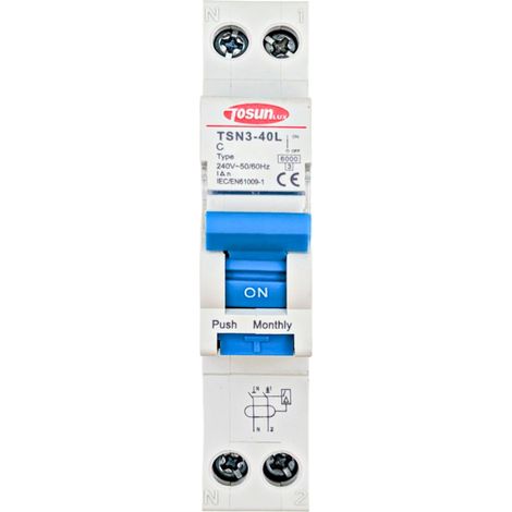 Disyuntor diferencial + magnetotérmico 1P+N 20A 30mA Tipo A