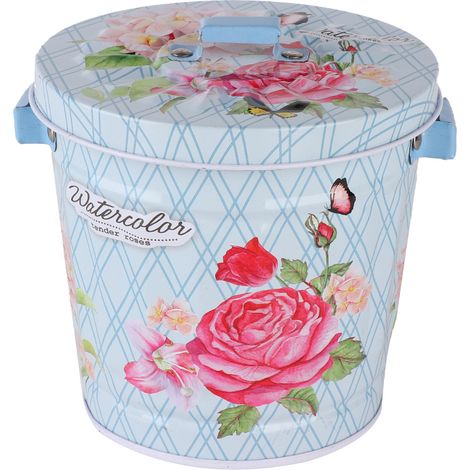 Boîte De Rangement En Métal Pour Pinceaux De Maquillage Et Outils Cosmétiques Avec Couvercle Anti-Poussière Pour Bureau Et Maison - 1 Pièce (1/5)