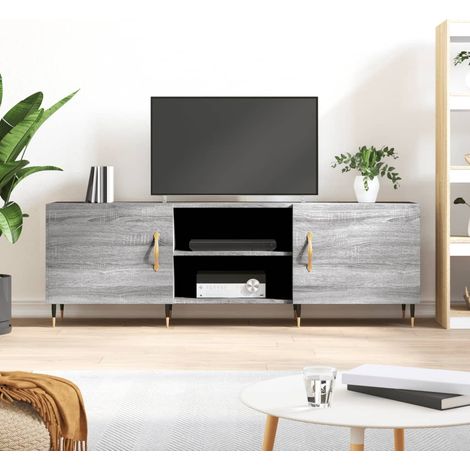 TV Cabinet Grey Sonoma 150x30x50 cm Engineered Wood vidaXL (1/5)
