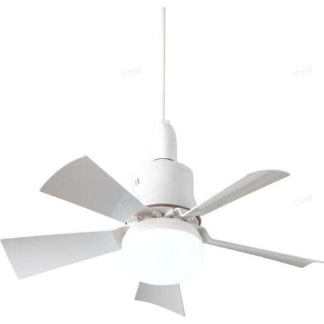 Deckenventilator mit Fernbedienung, leise, 5 Flügel, Deckenleuchte, E26, Deckenventilator, Sommer/Winter, Schlafzimmer, Esszimmer, Weiß (1/4)