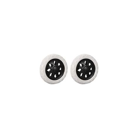 Lot de 2 roulettes de rechange en caoutchouc mousse pour chariot de courses, noir –