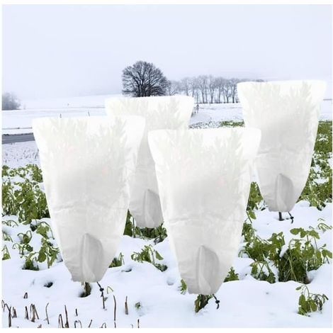 Winterhülle für Pflanzen - Set von 4 - Frostschutz - 80 x 60 cm