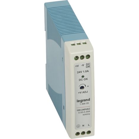 alimentation stabilisé - découpage - 100/240v - 24vdc - 24w - legrand 146605
