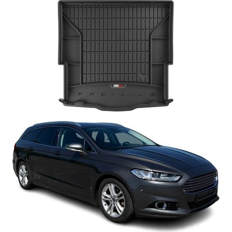 Tapis de Coffre 3D TPE Premium Compatible avec Ford Mondeo MK5 Turnier 2015 à 2023, Bac de Protection de Coffre Intérieur antidérapant Revêtement de Coffre Bords Hauts pour Voiture Noir