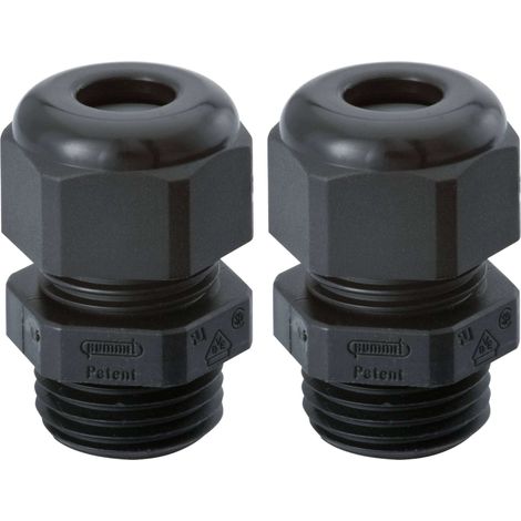 2x Presse étoupe écrou de câble en polyamide PA noir étanche Connecteur Réglable Fils Etanchéité Protection Stabilité, M20 pour câble Ø 6mm -12mm