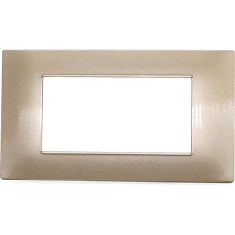 Placche compatibili vimar plana 2 3 4 7 posti T13-4 posti-oro satinato