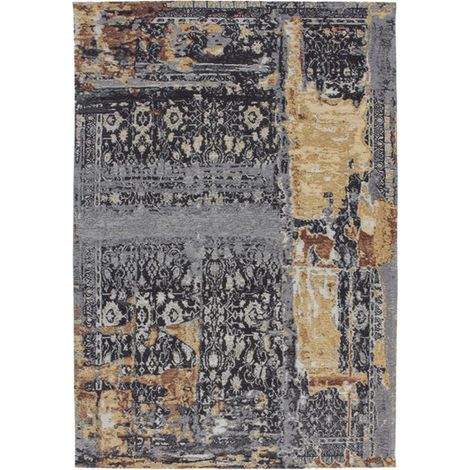 Tapis Jacquard à Poils Courts "Blaze" Bleu 75 x 150 cm (1/4)