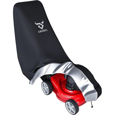 Housse de protection pour tondeuse à gazon 420D - Résistante - Imperméable - Pour l'extérieur - Résistante aux UV, à la poussière et au vent - Avec cordon de serrage et sac de rangement (1/5)