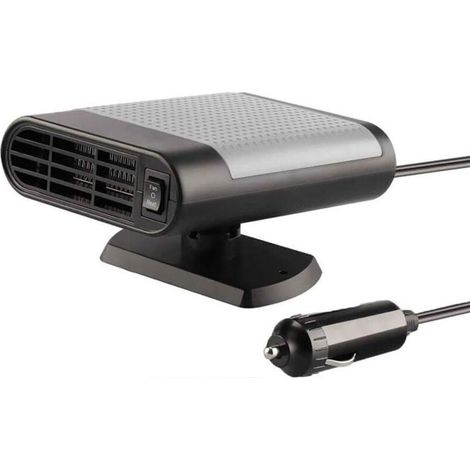 Sbrinatore per ventola di riscaldamento auto, sbrinamento parabrezza, deumidificatore elettrico portatile da 12V (grigio) (1/4)