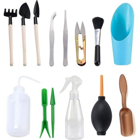 Mini Garden Tool Set (14 Pcs), Bonsai Tool Kit, Complete Tool Set, Suitable for Indoor or Pot Planting (1/5)