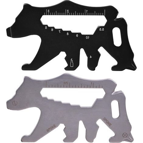 Bear Metall-Taschenwerkzeug – 2er-Pack – Edelstahl – 15-in-1 Multifunktionswerkzeug – Schraubenschlüssel und Flaschenöffner – Für Heimwerker und Outdoor-Aktivitäten (1/5)