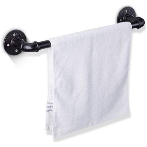 Porte-serviettes de tuyau industriel de 18 pouces, accessoire de porte-serviettes de matériel de salle de bain, porte-serviettes de bain à montage mural bricolage, 1 paquet (1/5)