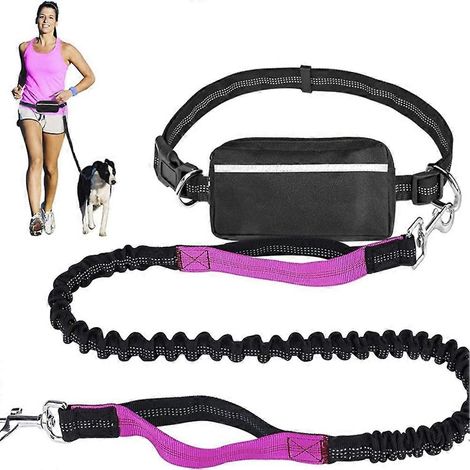 Multifonction Sports Waist sac Extended Hand Free laisse réglable pour chien Walking et laisse animal Running laisse (1/5)