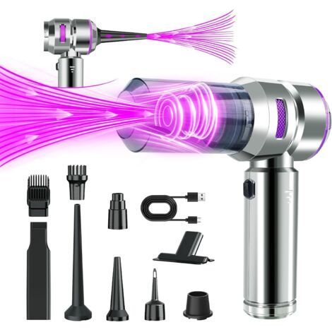 QORVA Akku-Autostaubsauger, 4-in-1 Akku-Handstaubsauger mit hoher Saugkraft, Mini-Akku-Handstaubsauger, leistungsstarker 100-W-Bürstenlosmotor (1/5)