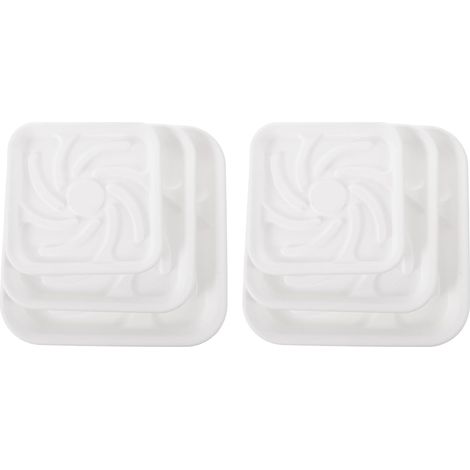 6 teiliges quadratisches Untersetzer Set für Blumentöpfe 16