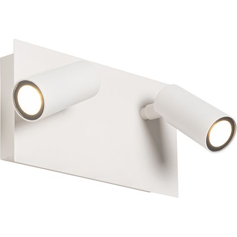 Moderne Außenwandleuchte weiß inkl. LED 2-flammig IP54 - Simon