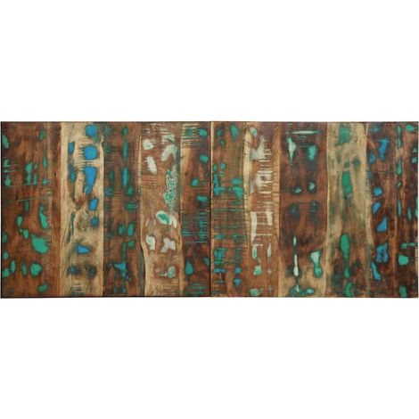 vidaXL Tête de lit multicolore 120 cm bois massif récupération