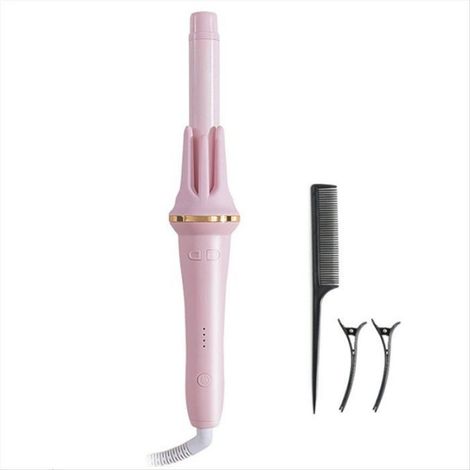 1 Fer à boucler automatique, 28 mm, céramique tourmaline, température réglable, cordon rotatif, pour cheveux ondulés (1/5)