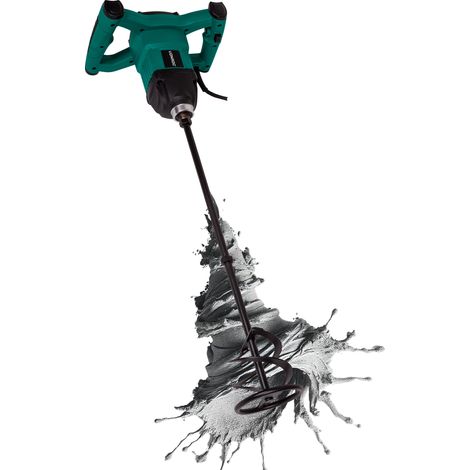 VONROC Mörtelrührer - Rührwerk 1200W - Soft Start - 3m Gummikabel - Inklusive Rührstab 120x600mm