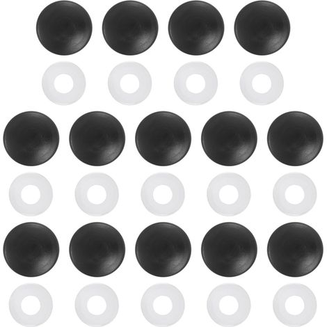 14Pcs coque Décoratives En Plastique 12mm Noir (1/5)
