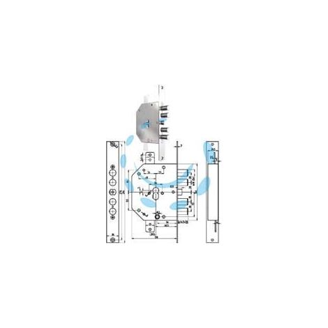 SERRATURA TRIPLICE INFILARE SCROCCO CIL. EUROPEO BLINDATE 2151PEN NCL - mm.60 DX (2151PEN-01NCL)