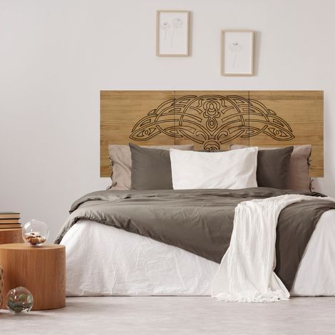 Cabecero Tríptico Árbol Protector ECO 150x59cm en madera maciza de pino acabado vintage Box Furniture (1/3)