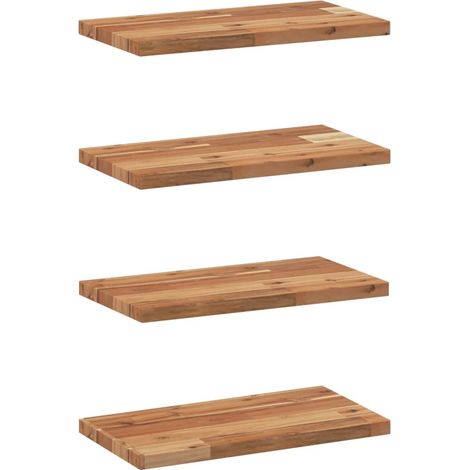 Maison Exclusive - Schweberegale 4 Stk. 60x20x2 cm Massivholz Aka (1/5)