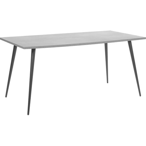 Dining Table SANTIAGO Grey Concrete Effect 160 cm 80 cm